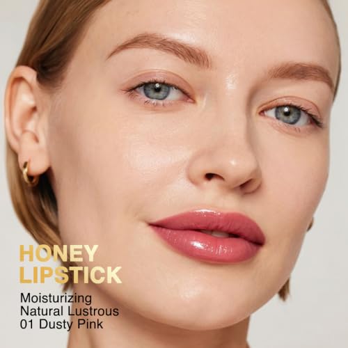 Image of evpct Dusty Pink Honey Lipstick Moisturizing Tinted Lip Balm for Old Women
