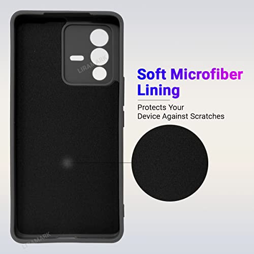 Image of LIRAMARK Silicone Soft Back Cover Case for V23 Pro (5G) / Vivo S12 Pro (5G) (Silicone Black)
