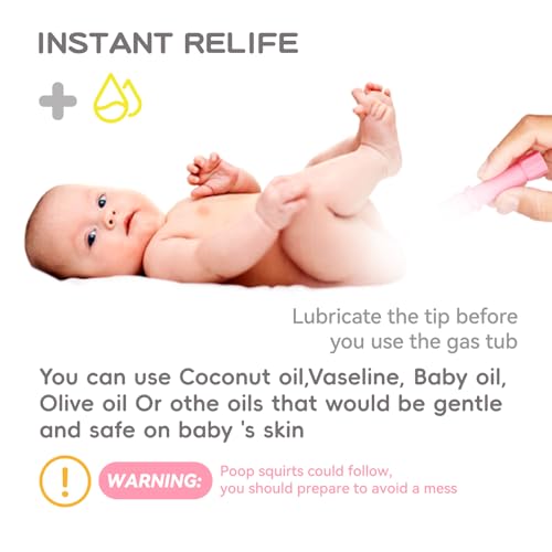 Image of Gas and Colic Reliever for Babies, Baby Gas Colic Relief, Natural Solution for Baby Colic and Gas Relief, 100% Safe & Effective Instant Constipation Relief for Babies, 20 Count (Pink)