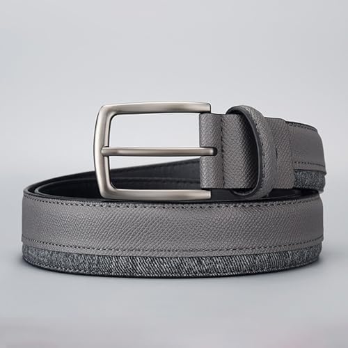 Men's Dress Belts, Casual Work Leather Belt Men Classic Business Waist Belts for Men Suits Jeans Pants,Gray,105CM/41.3''2
