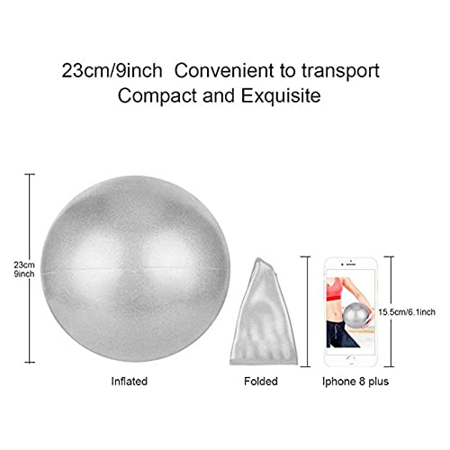 2-Pack-Pilates-Balls-Yoga-Balls-Barre-Balls-Mini-Exercise-Balls-9-Inch-Small-Bender-Balls-for-Pilates-Yoga-Core-Training-and-Physical-Therapy-Improves-Balance-Gray