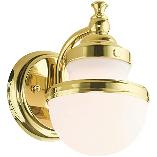 Image of Livex Lighting Wall Sconce, Polished Brass