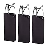3 Stück Brillenetui Weich, Cortex Brillenetui, Soft Slip in Pouch Holder Case Bag, Sonnenbrillen Etui Brillentasche Tragbar Sonnenbrillen Beutel Lesebrillenetui für Damen Herren (Schwarz)
