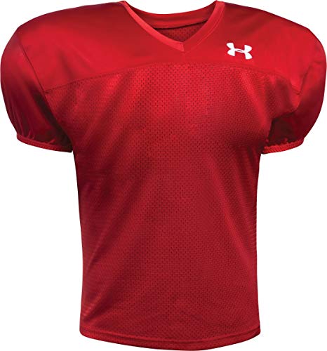 Maillot de football américain homme Under Armour Pipeline rouge vêtement sport de contact actif