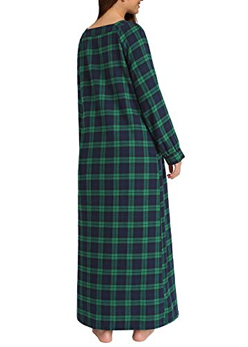 Latuza Women's Long Sleeves Cotton Flannel Nightgown2