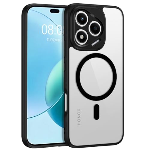 DOMAVER for Honor 400 Lite 5G Case Magnetic Shockproof Matte Cover Anti-Yellowing Cover Slim Frosted Matte Case for Honor 400 Lite 6.7", Clear