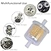 Universal Replacement Gas Inline Fuel Filters for Motorcycles, Cars, Trucks And Gasoline Powered Engines 3/8 Inch (Pack of 4)