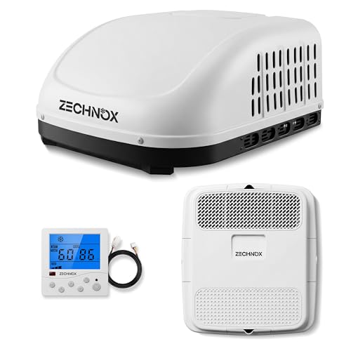 15000 BTU RV Air Conditioner Electric Heating 115V Rooftop AC Unit Panasonic Compressor R32 Non-Ducted All-in-One Design Wire Control Quiet Cooling Easy Installation for Campers Trailers