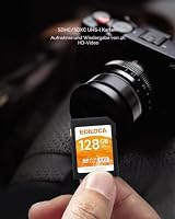 Ediloca EF2 UHS-I Speicherkarte 128GB 2er-Pack, Lesen 100MB/s, Schreiben 90MB/s, C10, U3, V30, Full-HD und 4K-Video, SD-Karte für professionelle Fotografen – Ansicht 5