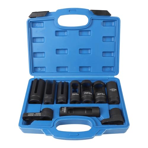 SUPAWAY Lot de 10 clés à douille pour sonde lambda - Avec écrou de sonde lambda de 22 mm et 27-29 mm et clé à vis pour capteur d'oxygène de 7/8