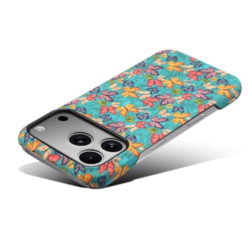 Étui compatible avec iPhone 13 motif papillon coque rigide