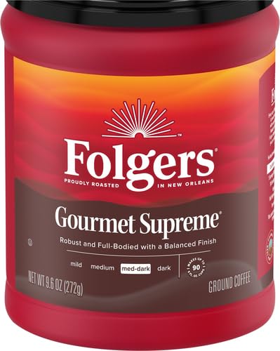 Image of Folgers Gourmet Supreme Ground Coffee, 9.6 Ounce Canisters