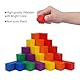 GOTHINK Holzwürfel Bunt, 108 Pack 1 Zoll Bunte quadratische Holzklötze, farbige unfertige Holzbausteine, Puzzle Machen und DIY Handwerk Stapelblöcke Spielzeug für Kinder Erwachsene Klassenzimmer