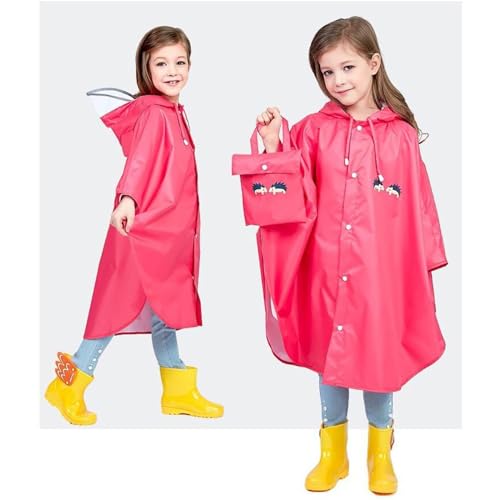 Kids Girls Waterproof Raincoat Toddler Hooded Bear Ear Long Rain Jacket Cartoon Windproof Button Down Fall Outwear2