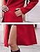 Hooever Women's Winter Wool Coat Casual Notch Lapel Single-Breasted Peacoat(Red-S)