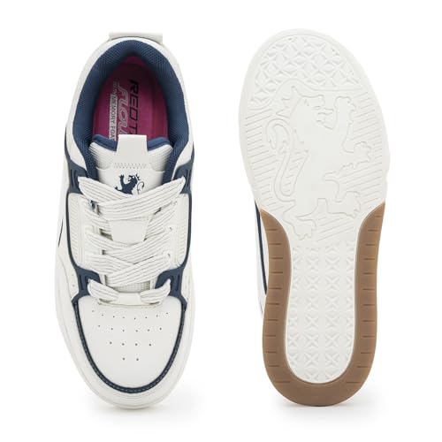 Image of Red Tape Women's Sneakers Blue Pu Round Toe Lace-Up Easy Movement