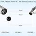 QIANRENON 3Pin XLR to 3pin Mini XLR Headphone Mic Converter Adaptor x-l-r-3 Male to mini x-l-r Male Audio Balanced Conversion Plug, for Microphone Camera Camcorder Speaker