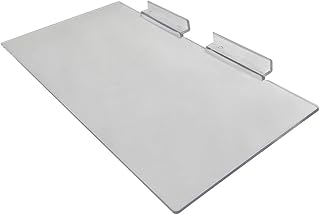 4' x 10' Slatwall Shoe Shelf Flat Styrene Clear Acrylic Display Fixture - Pack of 100