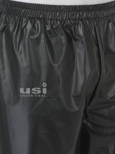 Image of USI UNIVERSAL 415FBT Men's Black Polyester Sauna Suit For Fitness Weight Loss Exercise Gym Training, Sauna Sweat Suit Exercise Gym Suit, Elasticated Arms