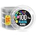 Exquisite 7 Inch. Clear Plastic Dessert/Salad Plates - Solid Color Disposable Plates - 100 Count