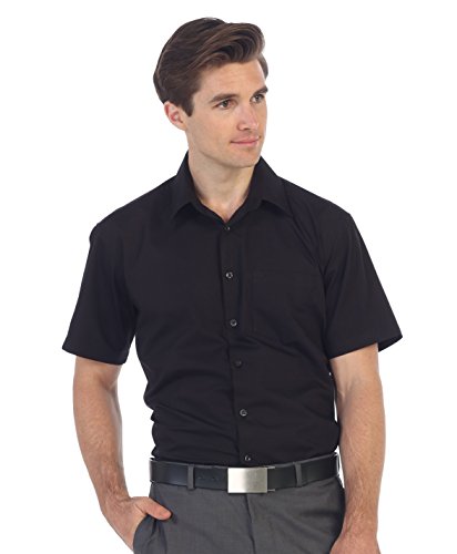 Gioberti Men's Short Sleeve Dress Shirt – Solid Color, Classic Fit & Comfortable Cotton Blend For Casual Or Office