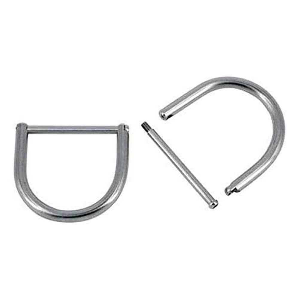 Best divers Stainless Steel D Ring 50 mm REMOVABLE, Unisex Adult, Grey,