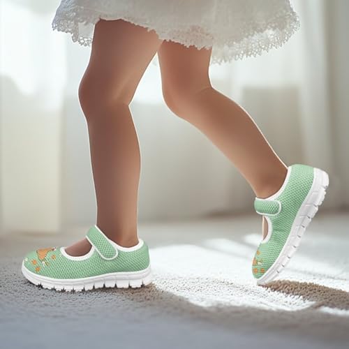 Binienty Little Girl Mary Jane Shoes Mesh Sneaker Princess Dress Shoes Slip on School Flats2