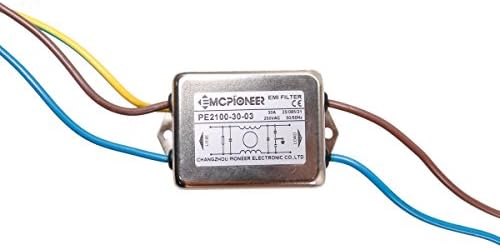 EMCPIONEER Three Lines Power Supply Filter Single Phase Noise Suppressor EMI Filter,AC 120/250V 10A PE2100-30-03