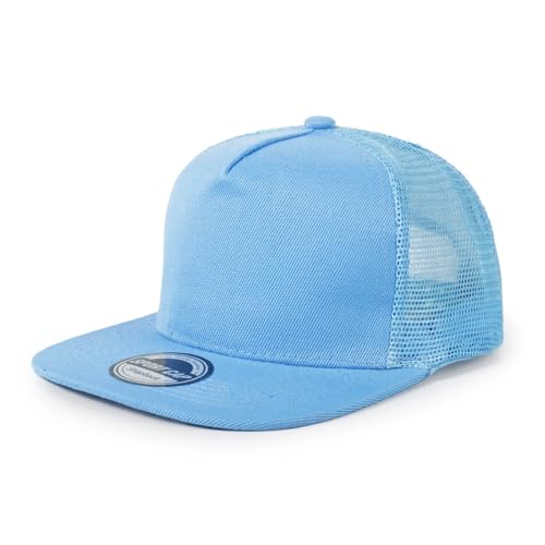 Gorra de camionero personalizada de ala plana para protegerte del sol con estilo urbano liso