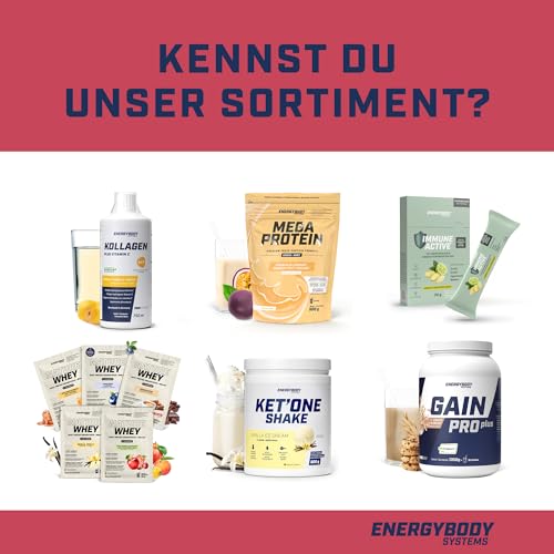 Foto von Energybody® 100% Anabol Aminosäuren Komplex Hochdosiert Flüssig - 30x25ml Ampullen - Amino Liquid für den Muskelaufbau mit 19 essentiellen EAAs, BCAAs & Vitaminen - Schwarze Johannisbeere