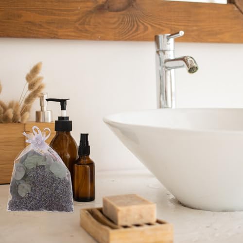 Ramo de lavanda seca con sachet aromático para baño miniatura 5