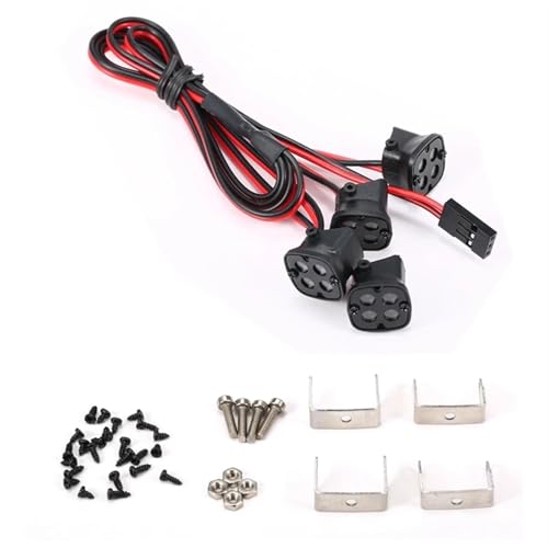 Luces Vehículo RC para Evitar Pérdida de Control en Coche Trepador Traxxas y Axial 3