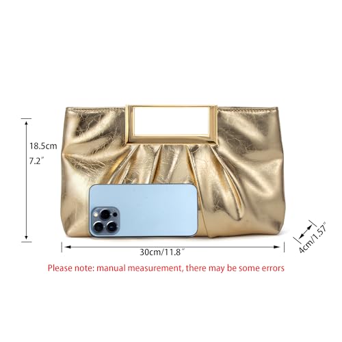 Image of CARIEDO Evening Clutch Bag Bright Color PU Leather Formal Handbag Suitable for Wedding Prom Black Tie Events