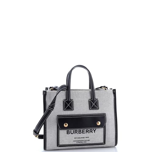 Pre-Loved Freya Shopping Tote Canvas with Leather Mini, Gray2