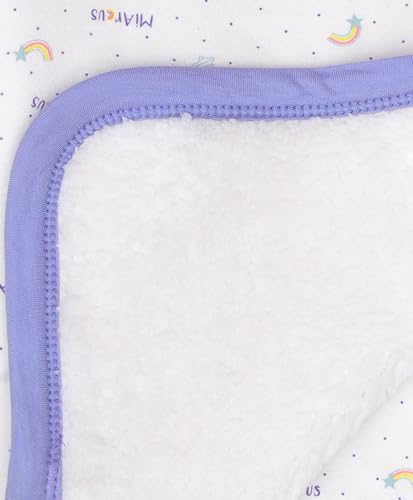 Image of Mi Arcus Premium Knitted Printed Ultra-Soft Blanket for Baby Boys Girls 0-12 Months, 100x85 cm - White