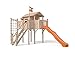 Produktbild Terrizio XL-Spielturm Baumhaus mit Rutsche und Sicherheitstreppe, Kletternetz und Spielhaus auf 1,50 Meter Podesthöhe (Orange)