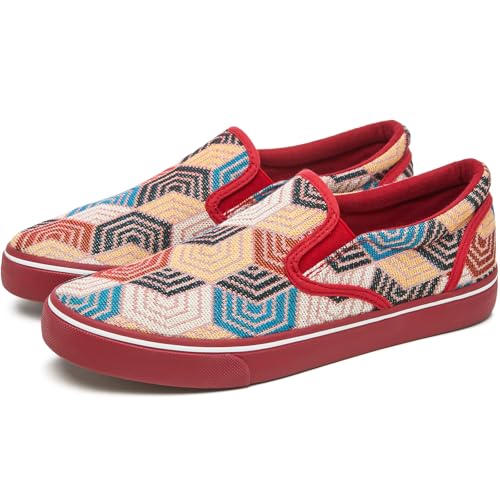 Image of yageyan Mens Slip on Sneakers Loafers Shoes Canvas Black Shoes Canvas Blue Casual Fashion Shoes
