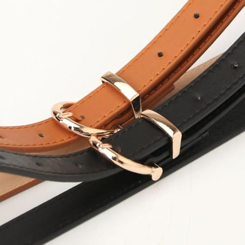 Round Buckle Needle Buckle Pants Bands Adjustable Women Belt Women(Black)3