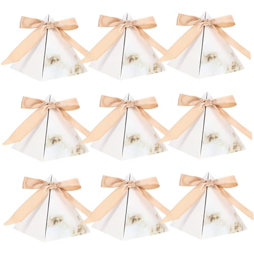 OUNONA 20 Piezas Cajas de de Forma para Dulces Fiesta Decoración de Eventos Mármol