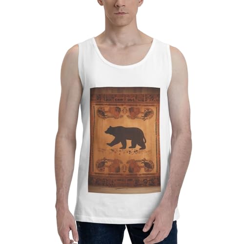 Débardeur coton homme motif ours de qualité supérieure - Coupe d'été sans manches