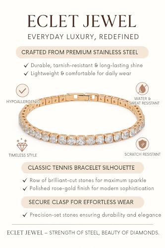 Image of BLACK PEARL Elegant Style Tennis Bracelet with Multicolour Zirconion Stones, Gold and Silver-Toned Bracelet For Women & Girls