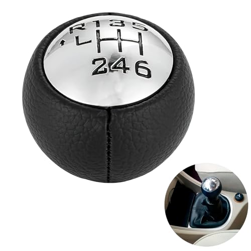 MxyVrix Pommeau de Levier de Vitesse de Voiture 6 Vitesses pour Peugeot 307 308 3008 407 5008 807,Original et Universel,Bouton de Levier de Vitesse à 6...