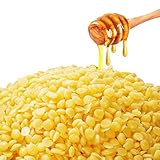 50g Cera de Abeja, Beeswax, Pellets de Cera de Abeja Amarilla, Ideal para Cosmética, Hacer Velas e Artesanía, Lociones, Bálsamos Labiales, DIY, Multiusos