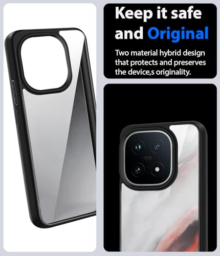 Image of KAPAVER Essential Back Cover Case Compatible with iQOO 15 - Black (PC+TPU) (iQOO 15 - Black)