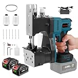 ONEVAN Elektrische Sacknähmaschine, 18/21V Tragbare Nähmaschine mit Akku – Ideal für Gewebesäcke, Jutesäcke & Kraftpapier-Tüten – Automatischer Fadenschneider, Stichlänge 7-15 mm - Blau