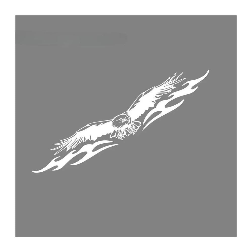 Car Windshield Stickers Automobile Truck Windscreen Eagle Shape Vinyl(White)