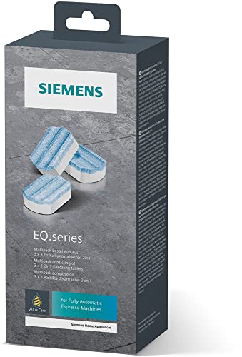 Siemens Multipack TZ80032A, 3x3 Entkalkungstabletten, schützt vor Korrosion, für Kaffeevollautomaten der EQ Serie, weiß