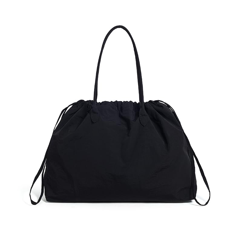 Bolso Tote de Nylon para Mujer con Cierre de Cordón miniatura 1