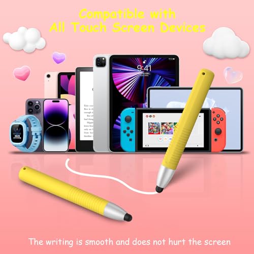 Image of Tobfit Kid Stylus Pens for Touch Screens, Kid Tablet Stylus Pen Universal Children's Compatible with Samsung, Kindle, iPad, iPhone, Android, Microsoft,