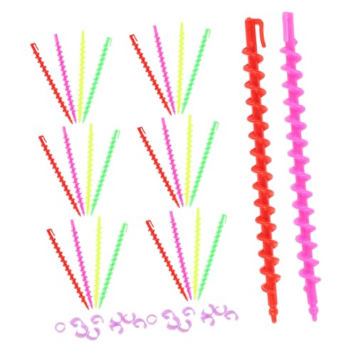 Healeved 26Pcs Spiral Perm Rods for Hair Reusable Hair Curlers for Retro Curls Waves Durable Lightweight Hair Styling Tools